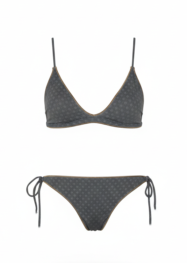 Bikini Top "V" Rombos Algae
