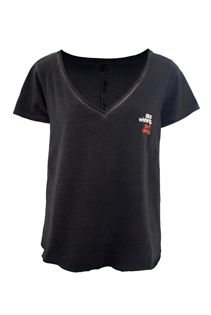Camiseta-Stop-Wishing-Gris