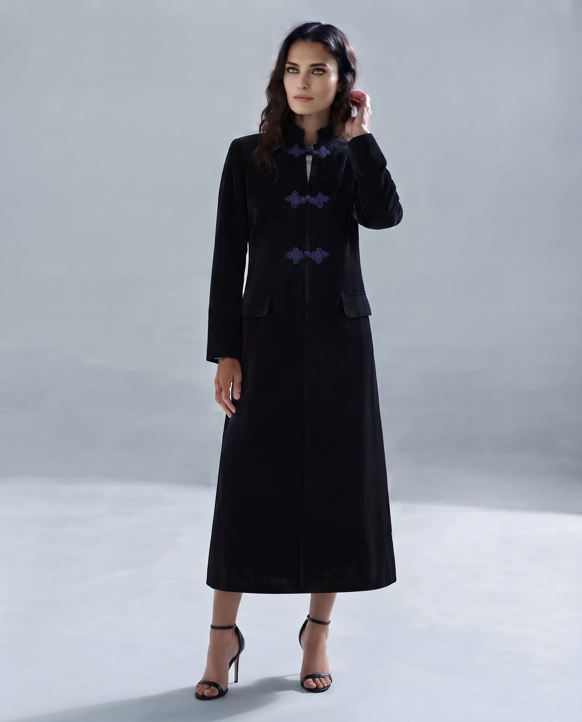 Abrigo Balmoral Velvet Negro