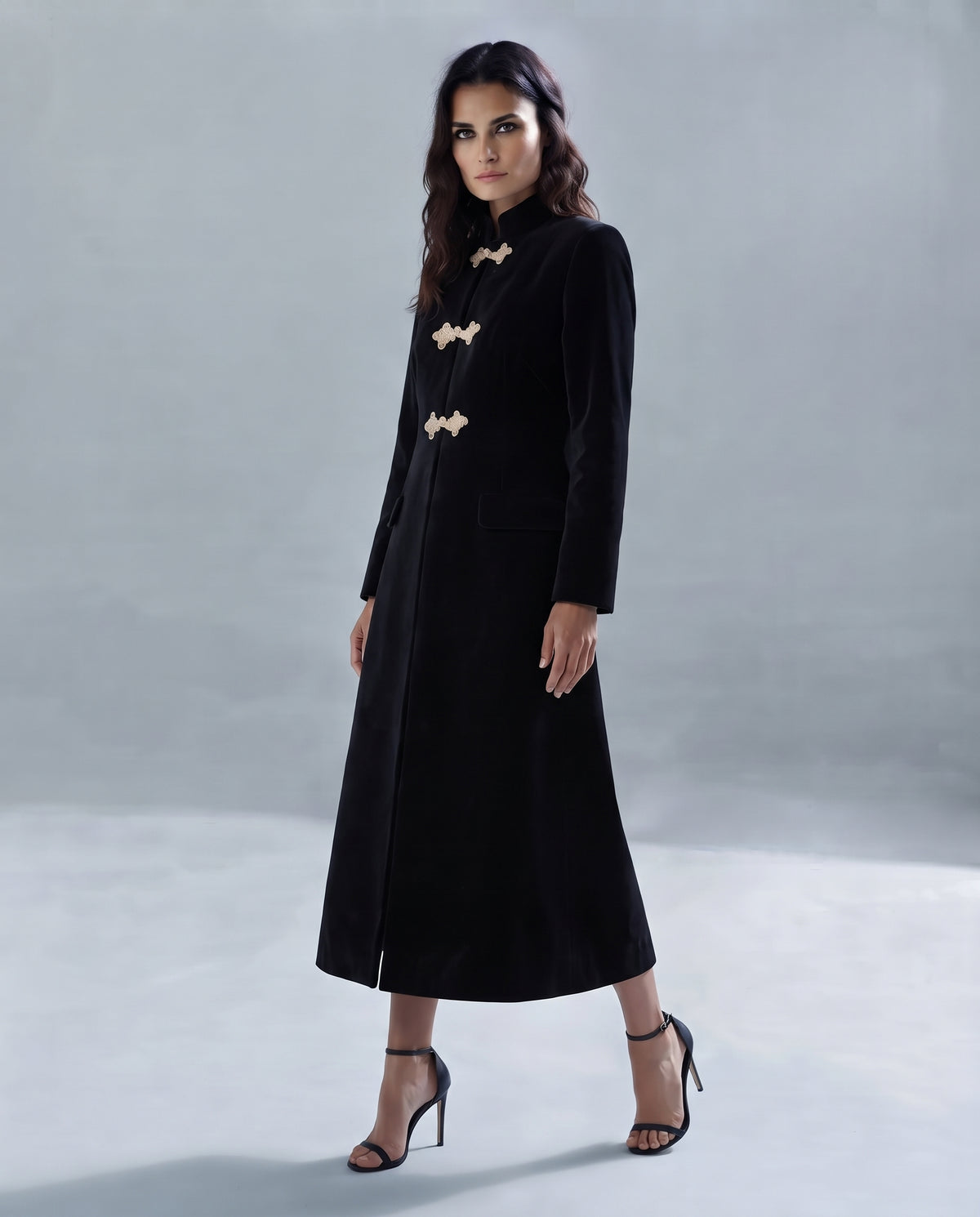 Abrigo Balmoral Velvet Negro