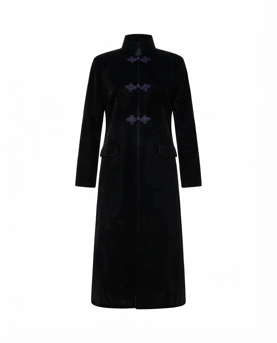 Abrigo Balmoral Velvet Negro