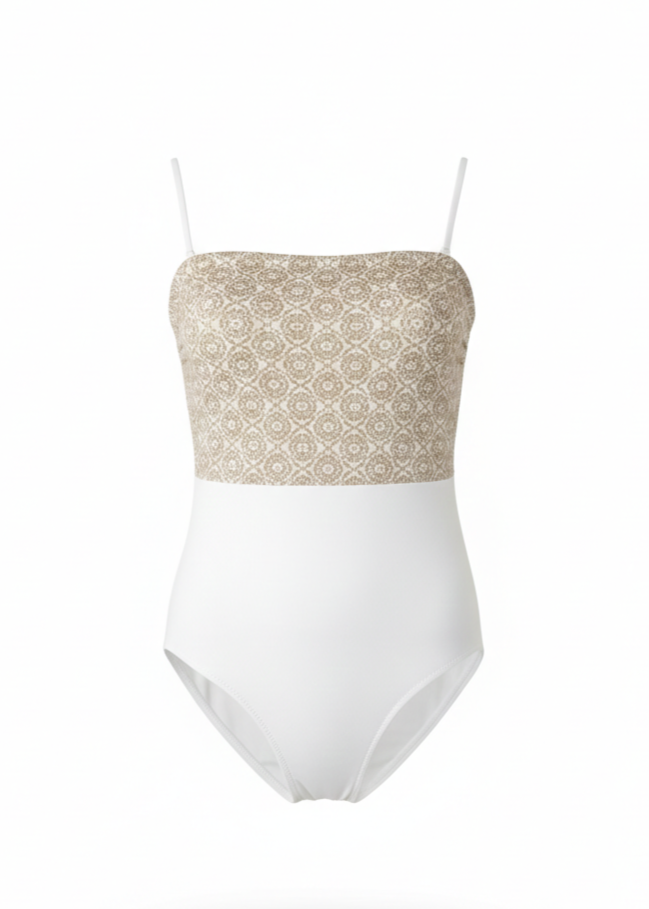 Traje de Baño Bandeau Bicolor
