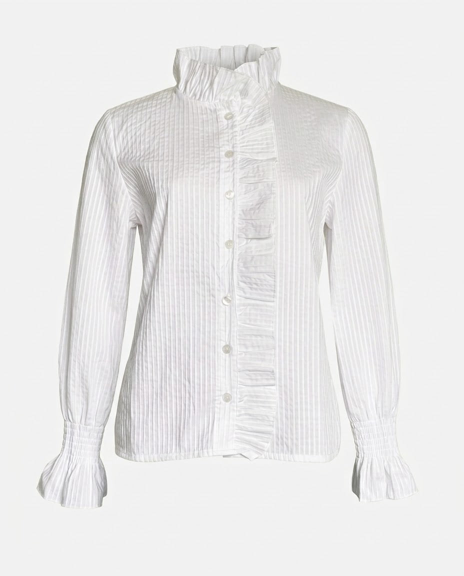 Camisa Volante Jaretas Blanca