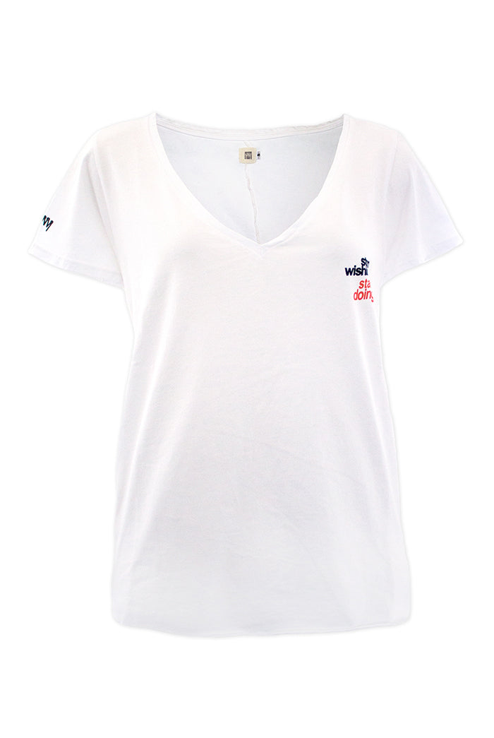 Camiseta-Stop-Wishing-Blanco
