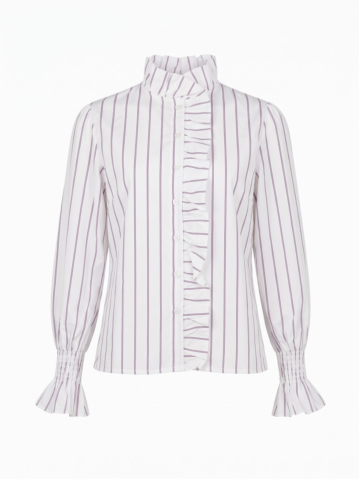 Camisa Volante Raya Granate