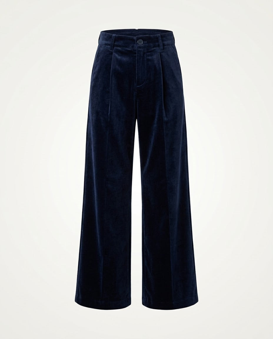 Pantalón Pinzas Velvet Marino